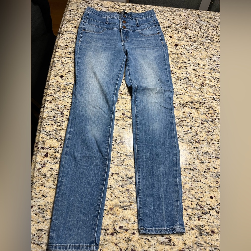 Refuge Light Blue Straight Leg Jeans